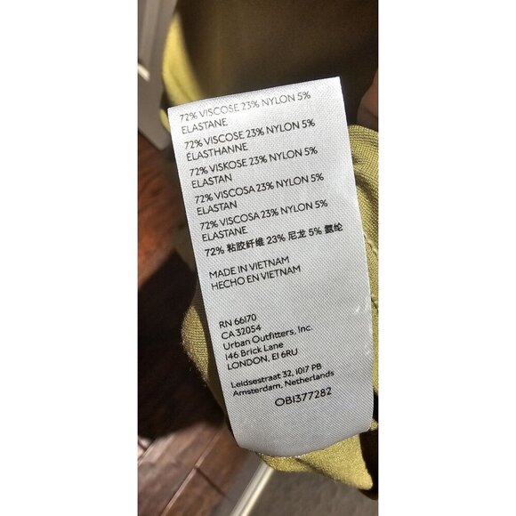 Urban Outfitters Ramona Olive Green Bodycon Mini Dress With Corset Detail -Large - Picture 8 of 9